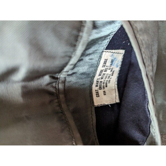 Vintage 1960s Wool Military Jacket Olive - Picture 10 of 10